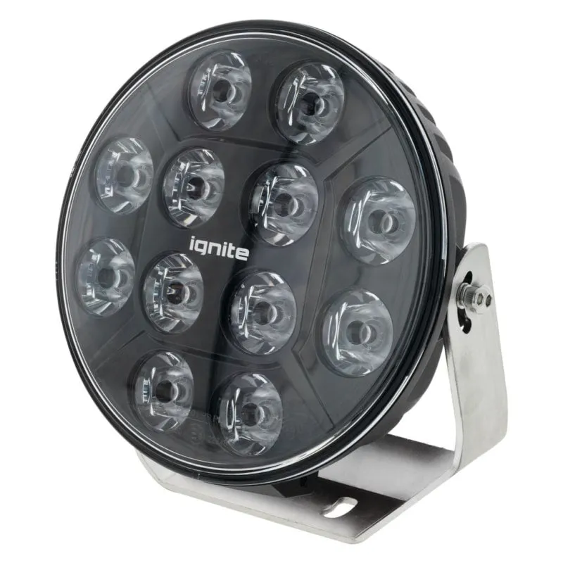 Ignite 9" Round LED Driving Light | Spot Beam | Black Face