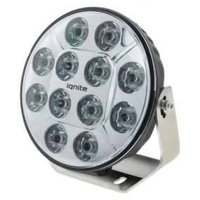 Ignite 9" Round Slimline LED Driving Light | Chrome Fascia