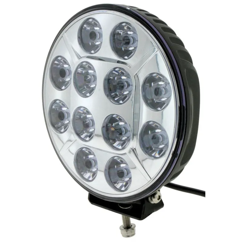 Ignite 9" Round Slimline LED Driving Light | Chrome Fascia