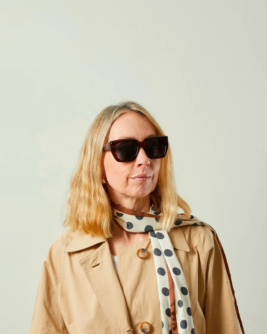 Isla Spot Scarf / Cream
