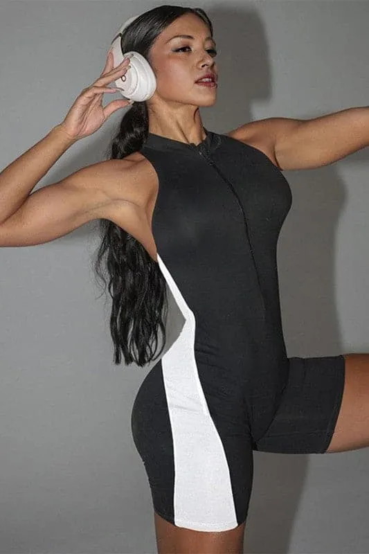 JA014 Sleeveless Cutout Rompers