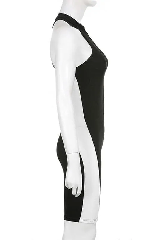 JA014 Sleeveless Cutout Rompers