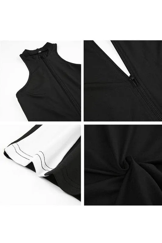 JA014 Sleeveless Cutout Rompers