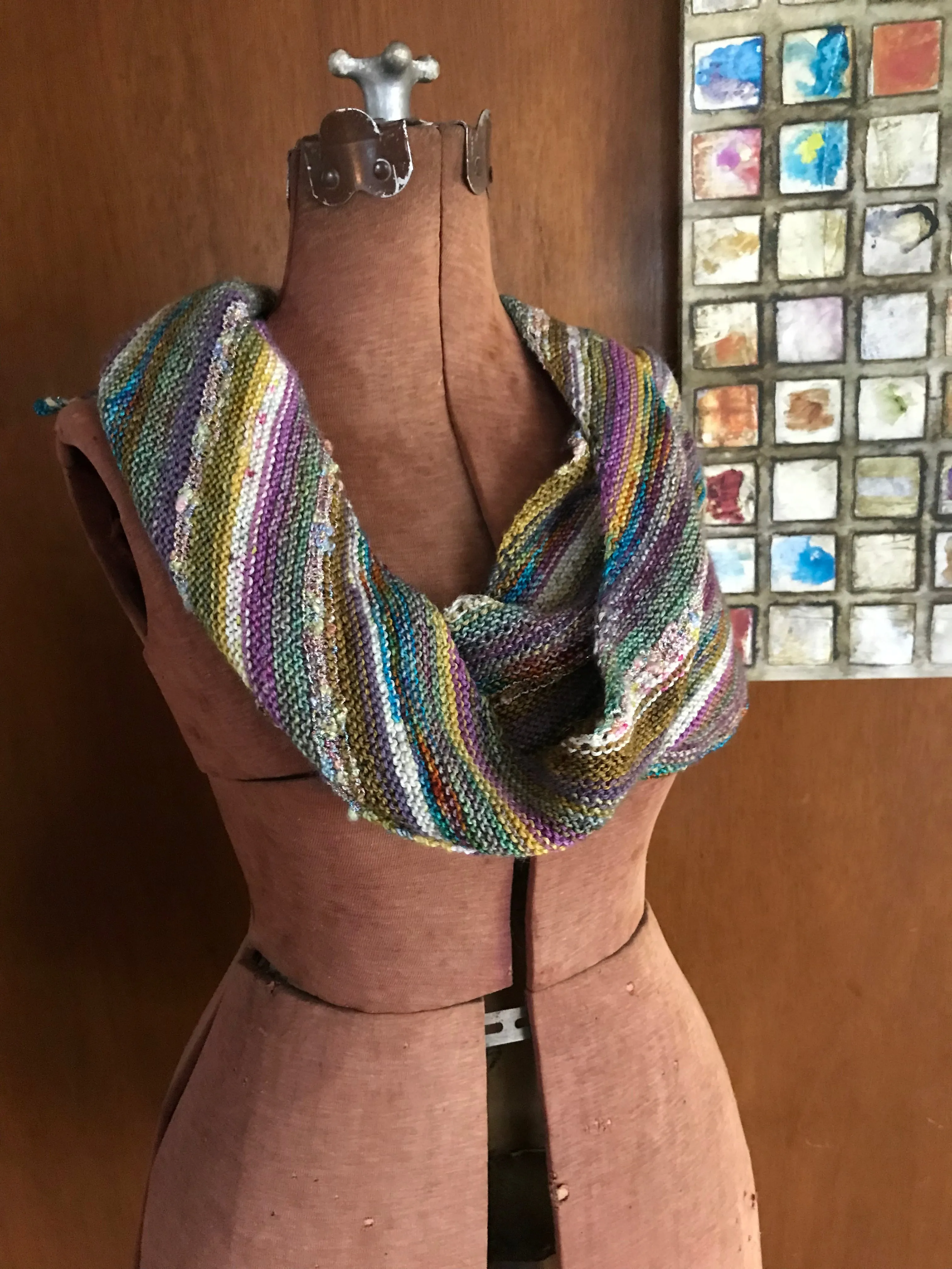 Jabberwocky - handknit scarf / wrap