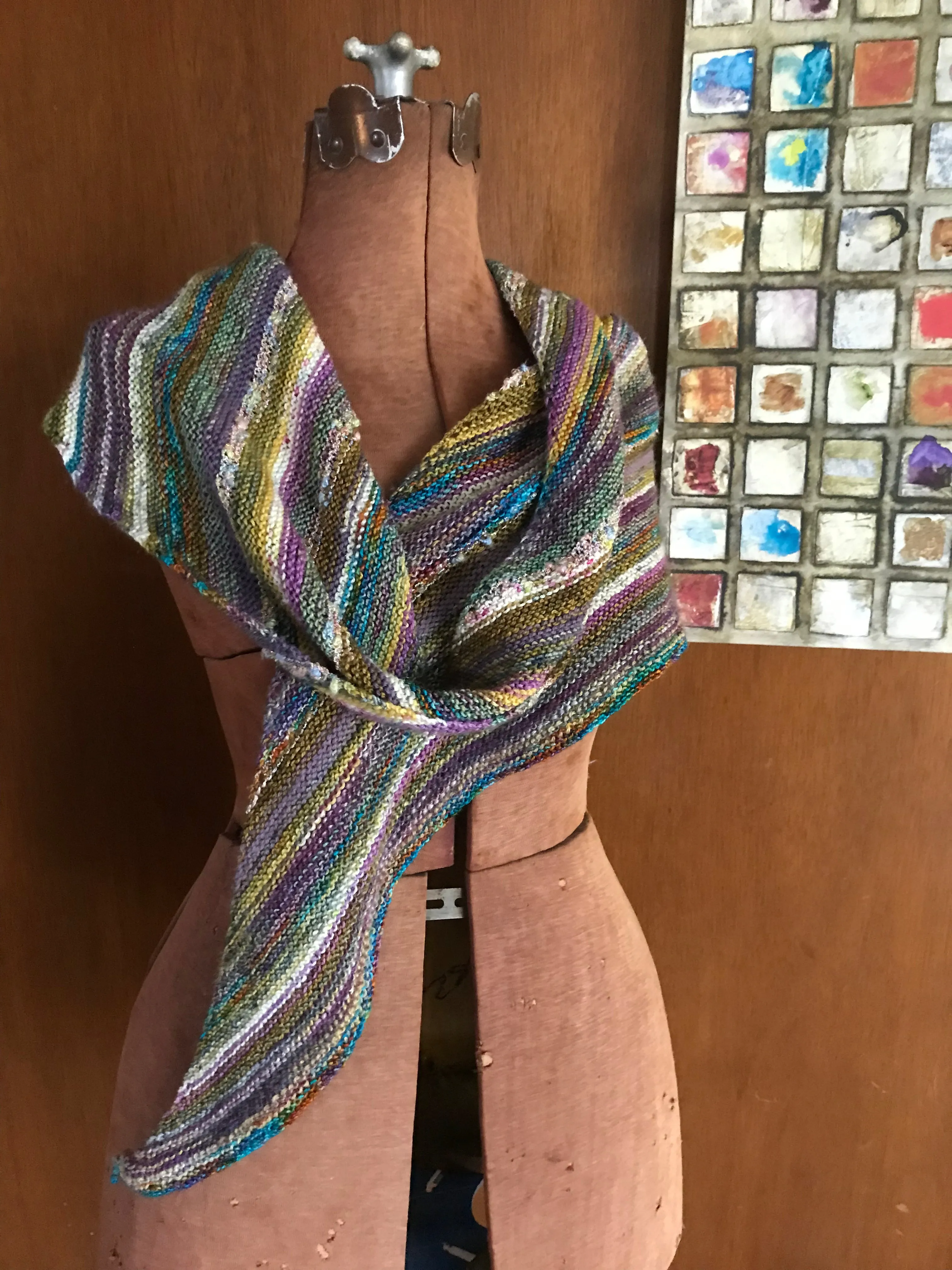 Jabberwocky - handknit scarf / wrap