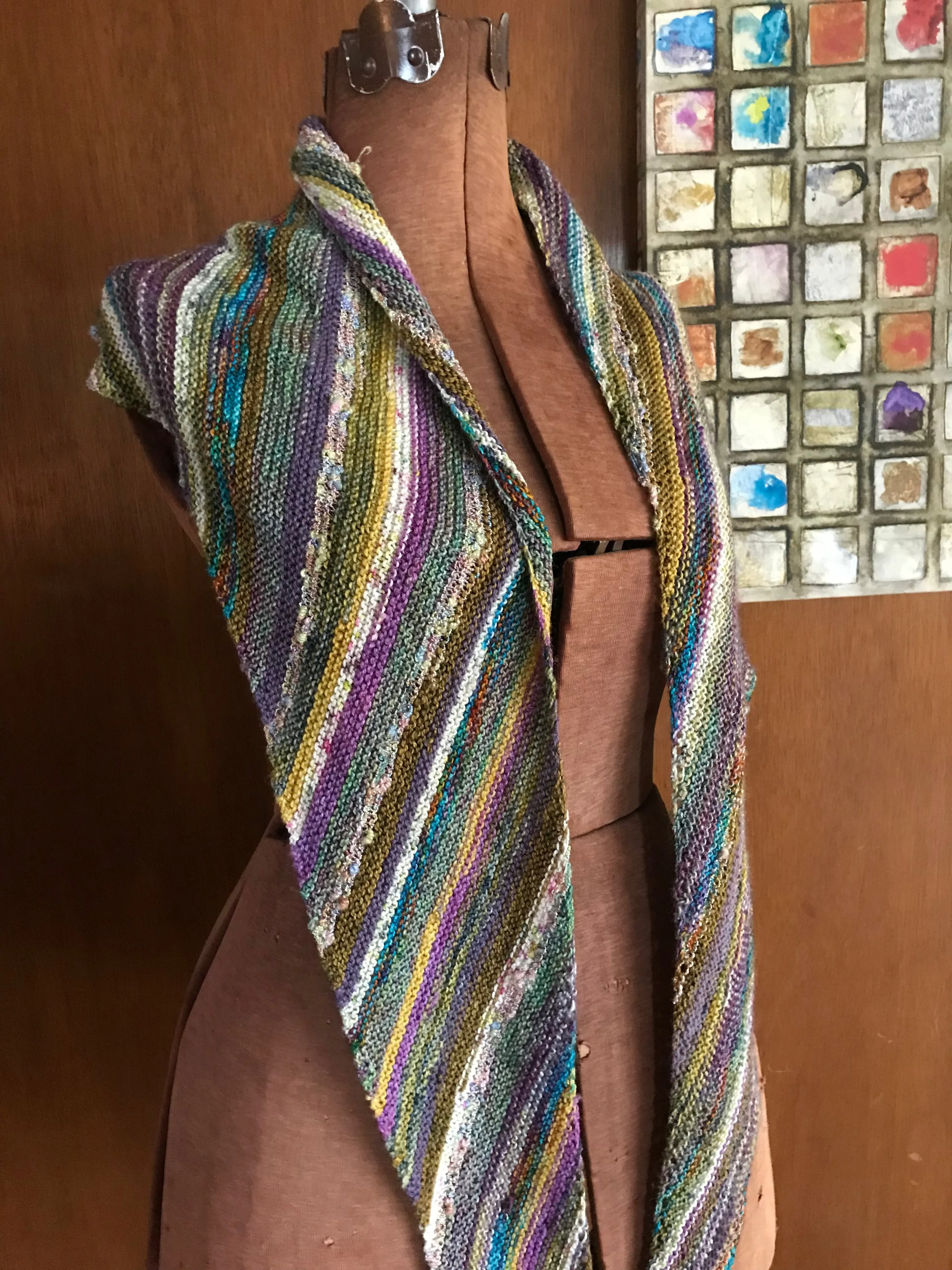 Jabberwocky - handknit scarf / wrap