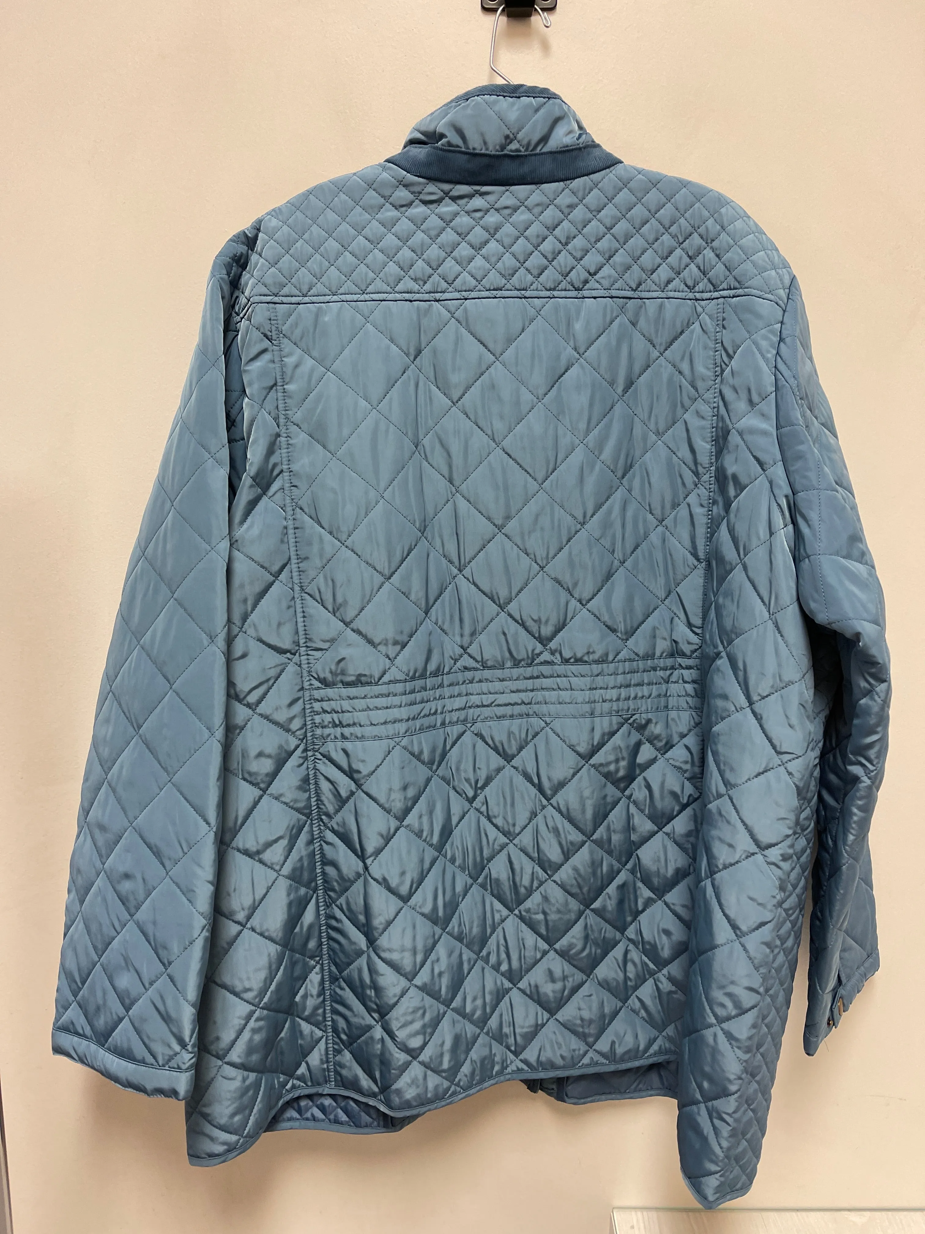 Jacket Puffer & Quilted By Appleseeds In Blue, Size: 3x