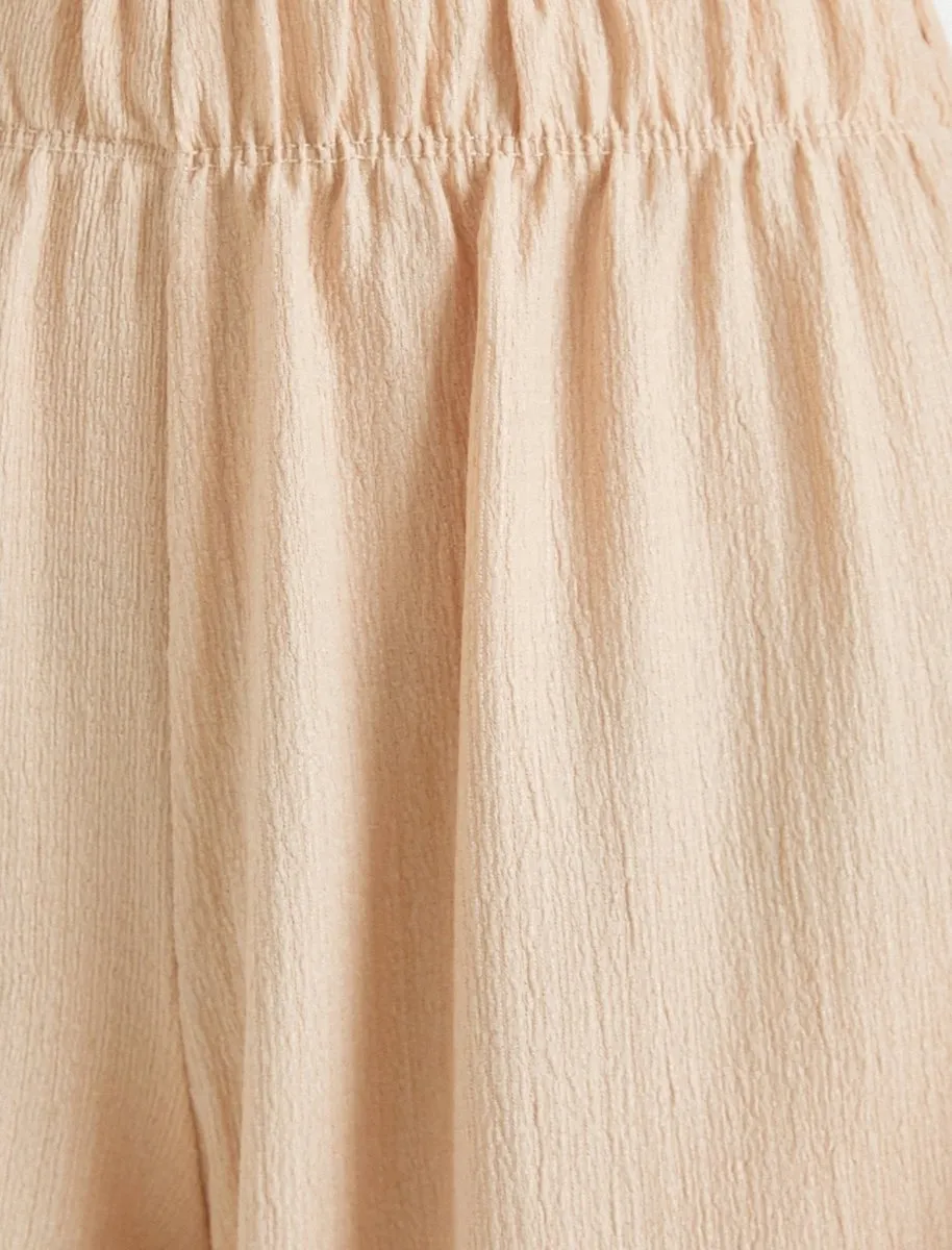 Knit Culotte Pants in Beige