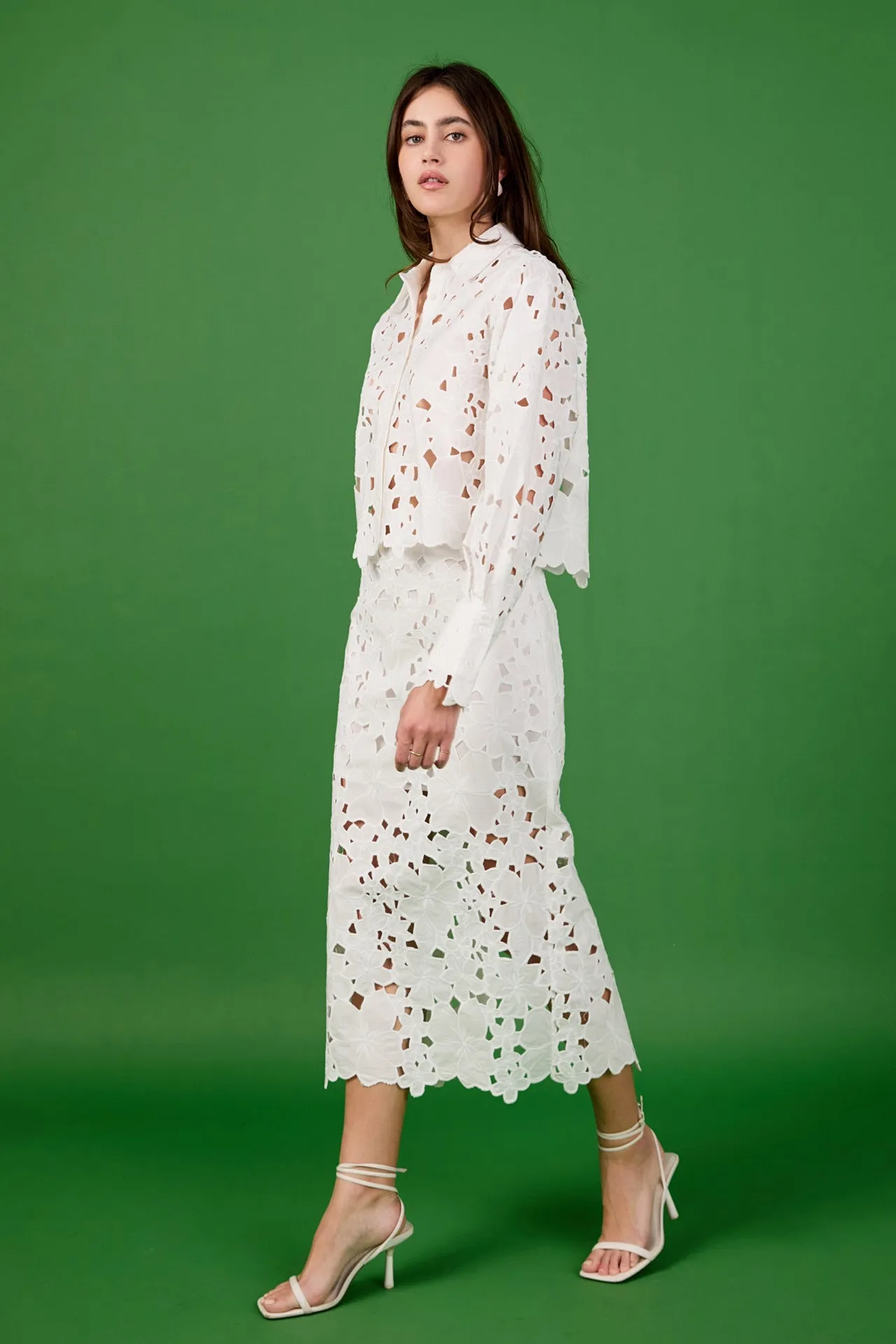 Lace Midi Skirt