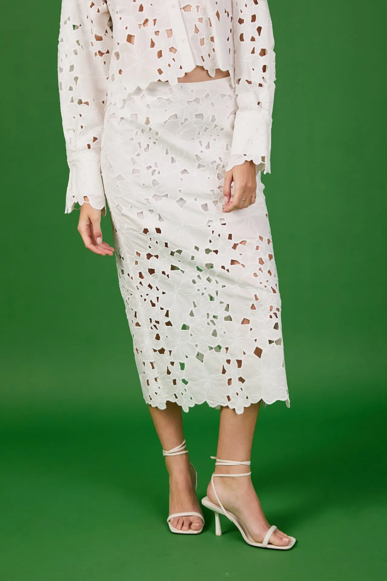 Lace Midi Skirt