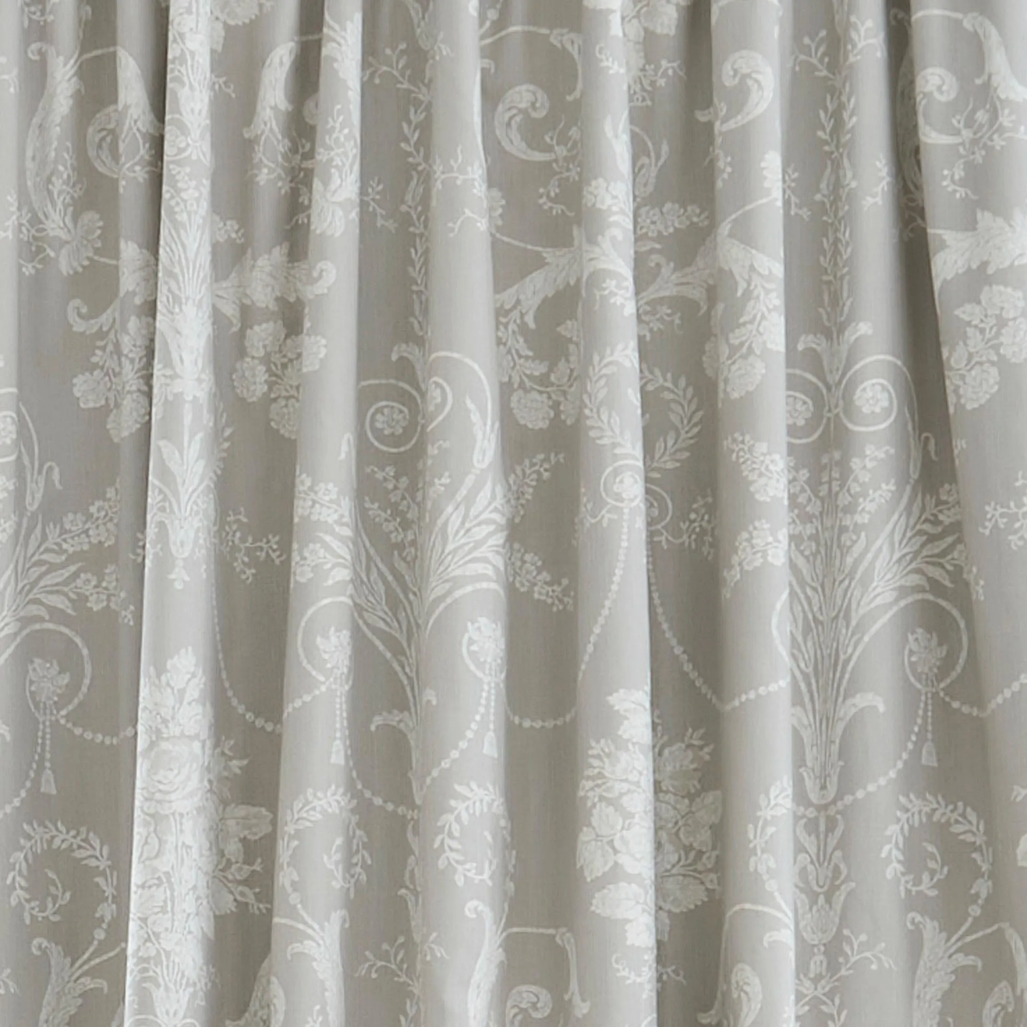 Laura Ashley Josette Blackout Pencil Pleat Curtains - Dove Grey