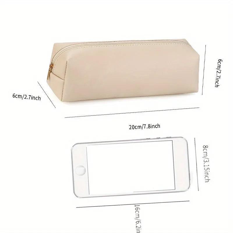 Leather Pencil Pouch, Leather Pencil Pouch, Pencil Pouch, Cosmetic Pouch, Stationery Pouch