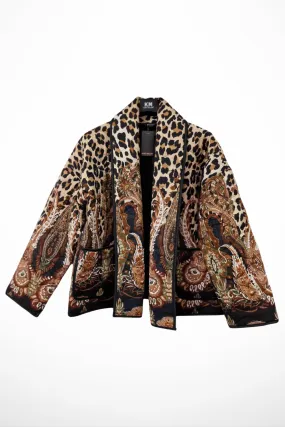 Leopard Baroque Quilted Design Jacket