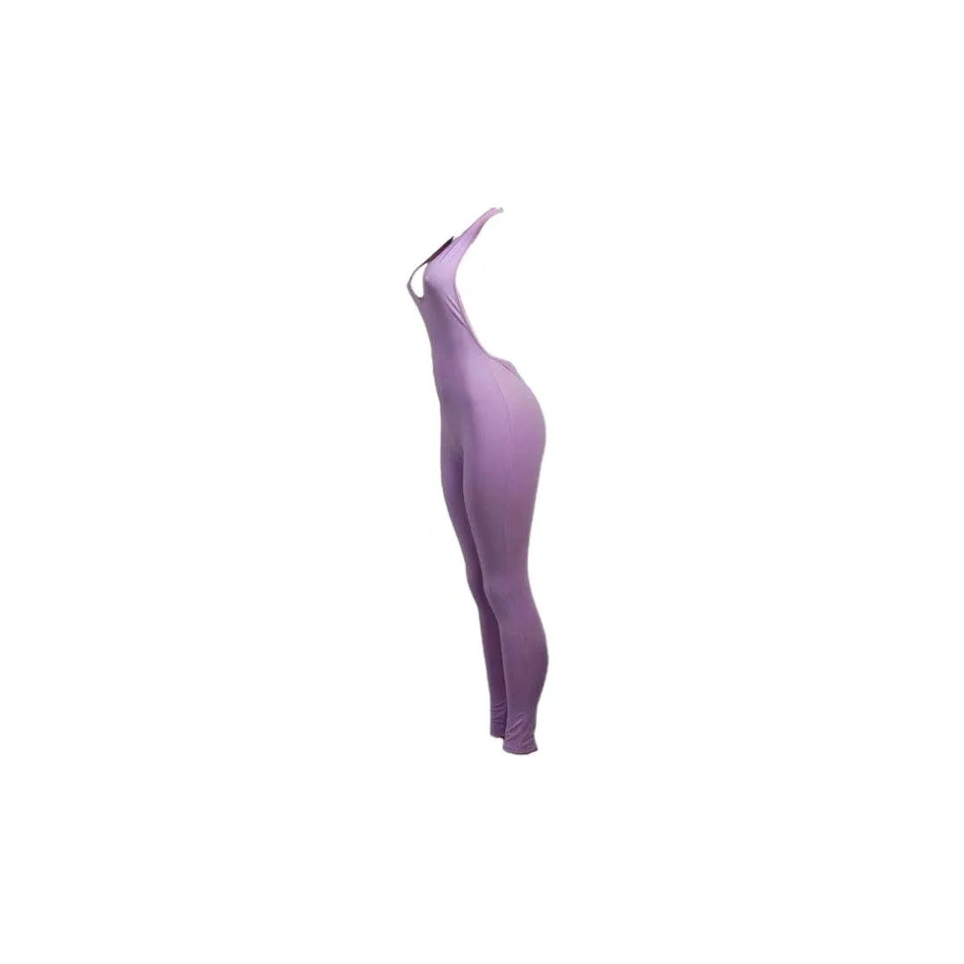 Lexi V-Neck Jumpsuit - Purple