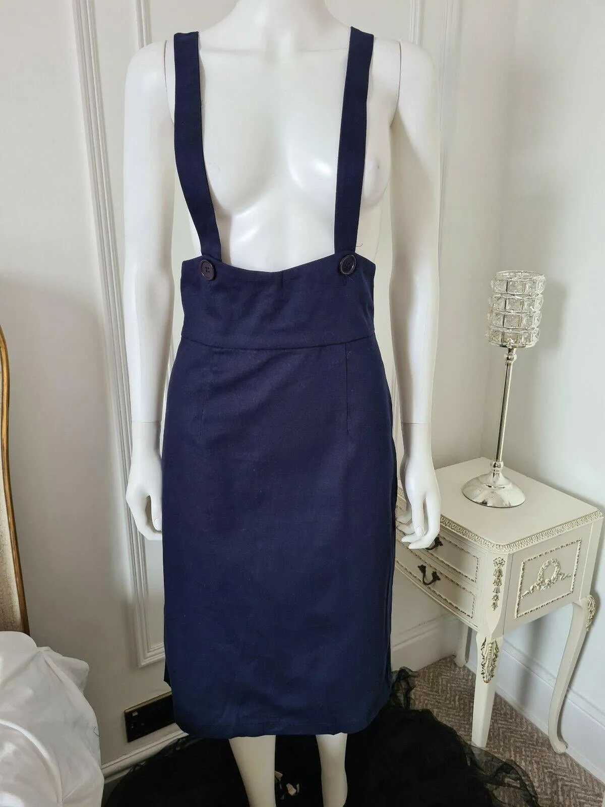 Lindy Bop 'Patty' Navy High Waist Pencil Skirt
