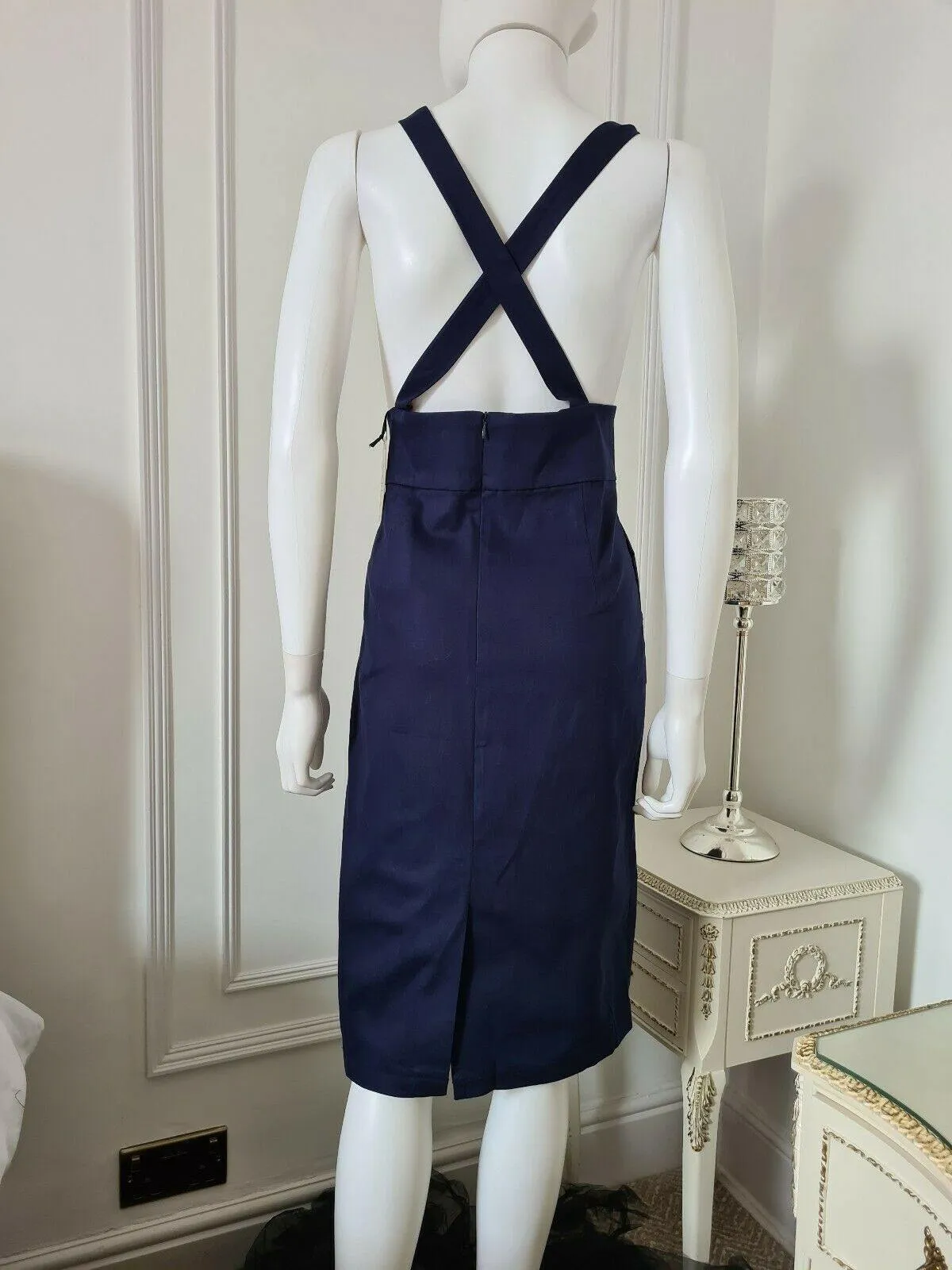 Lindy Bop 'Patty' Navy High Waist Pencil Skirt