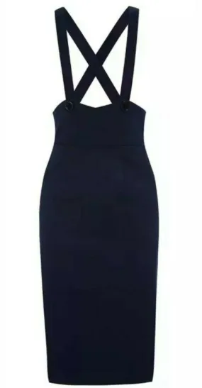 Lindy Bop 'Patty' Navy High Waist Pencil Skirt