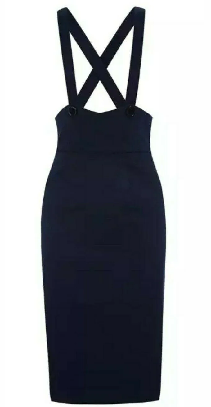Lindy Bop 'Patty' Navy High Waist Pencil Skirt