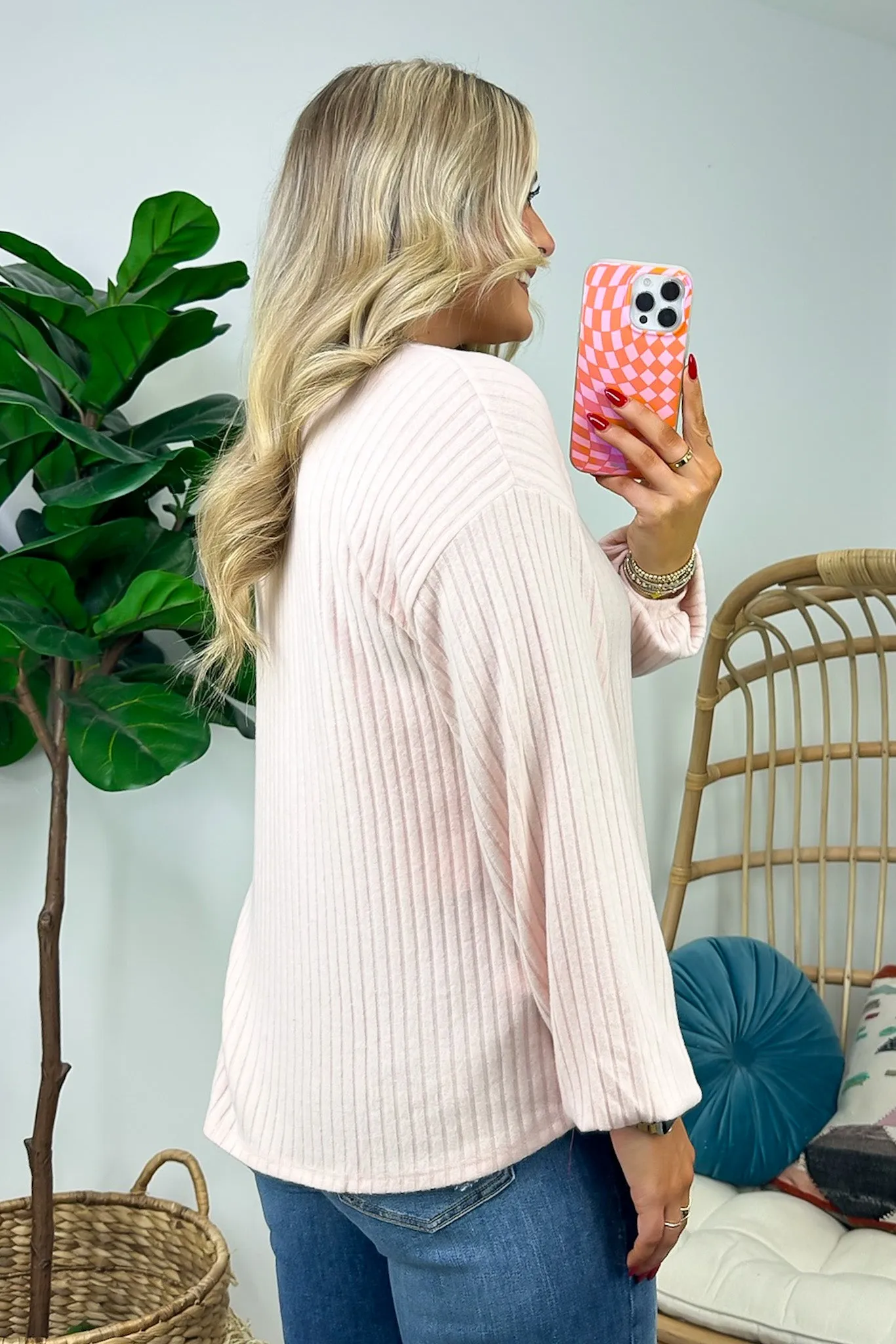 Lindyn Soft Rib Knit Long Sleeve Top - FINAL SALE