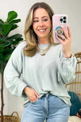 Lindyn Soft Rib Knit Long Sleeve Top - FINAL SALE
