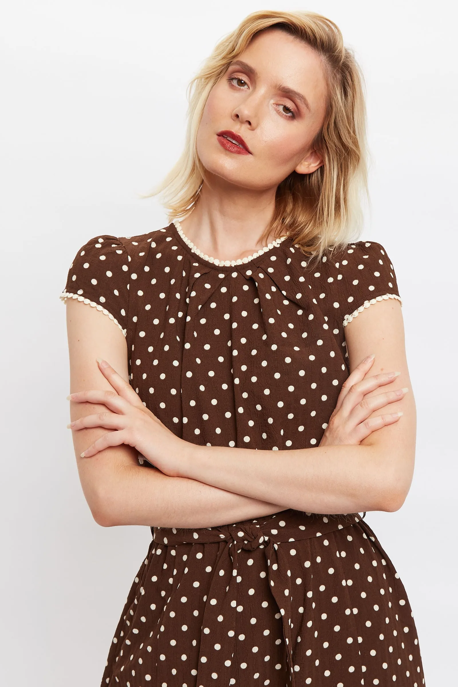 Louche Vivian Pretty Woman Print Midi Dress