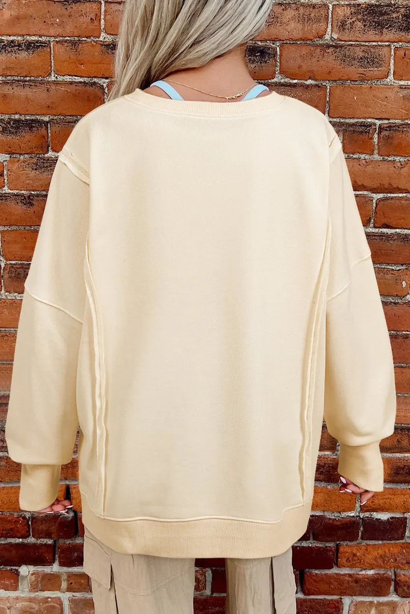 LOVE Patchwork Oversized Sweatshirt