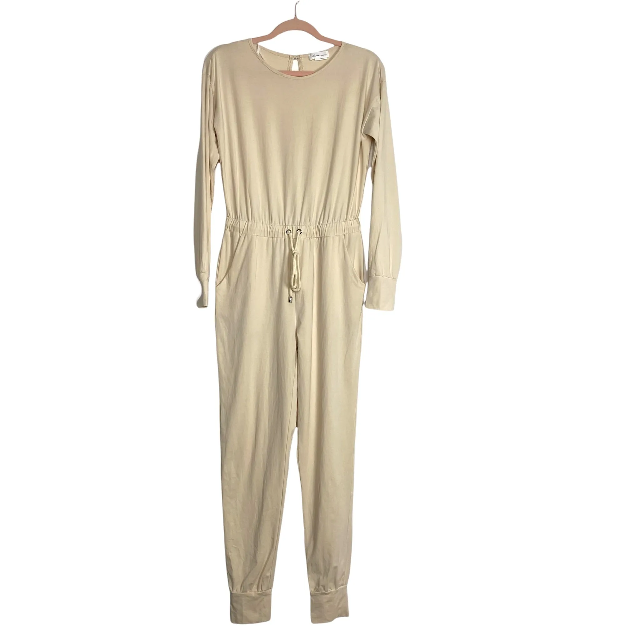 Lovers   Friends Nude Drawstring Waist Lounge Jumpsuit- Size M (sold out online)