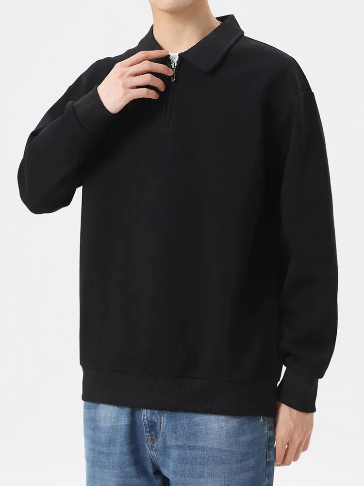 Luca Polo Pullover met Rits | Stilvoller Herren-Polopullover mit Reißverschluss für den Alltag