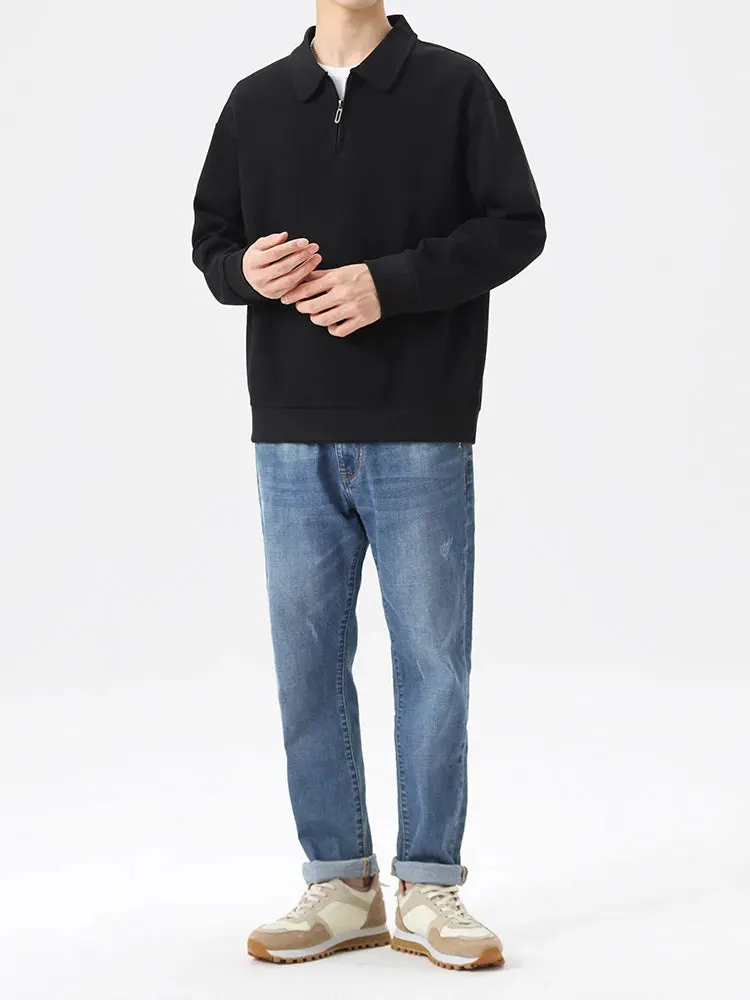 Luca Polo Pullover met Rits | Stilvoller Herren-Polopullover mit Reißverschluss für den Alltag