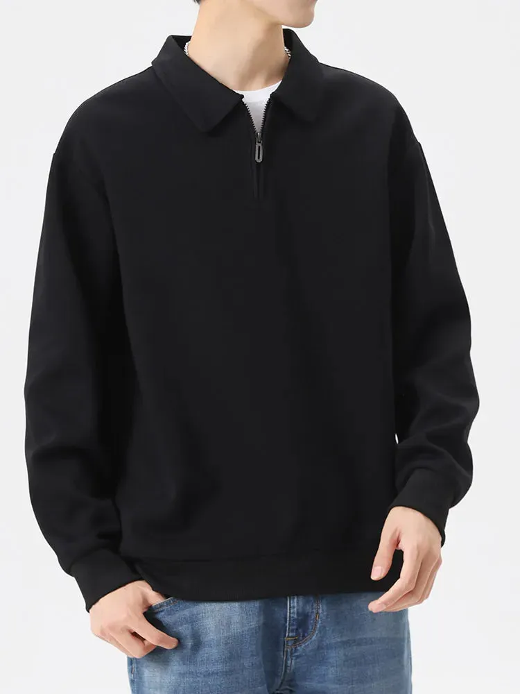 Luca Polo Pullover met Rits | Stilvoller Herren-Polopullover mit Reißverschluss für den Alltag