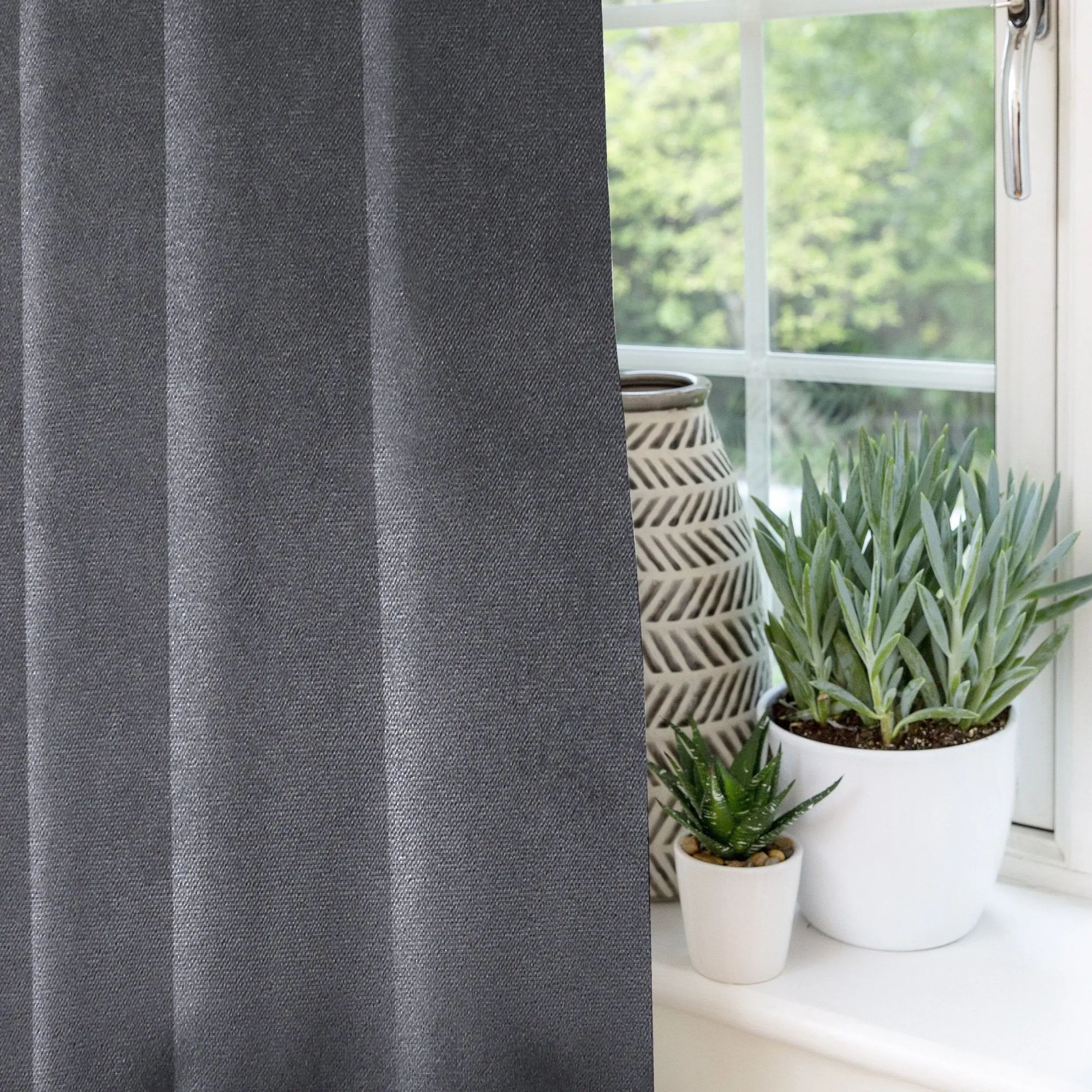 Matt Charcoal Grey Velvet Curtains