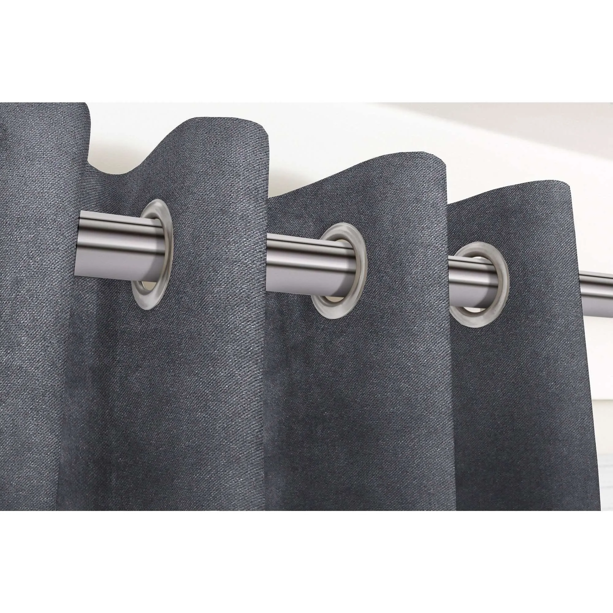 Matt Charcoal Grey Velvet Curtains