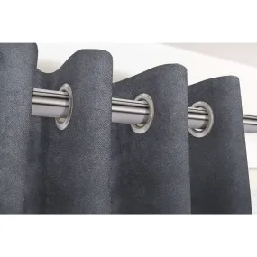 Matt Charcoal Grey Velvet Curtains