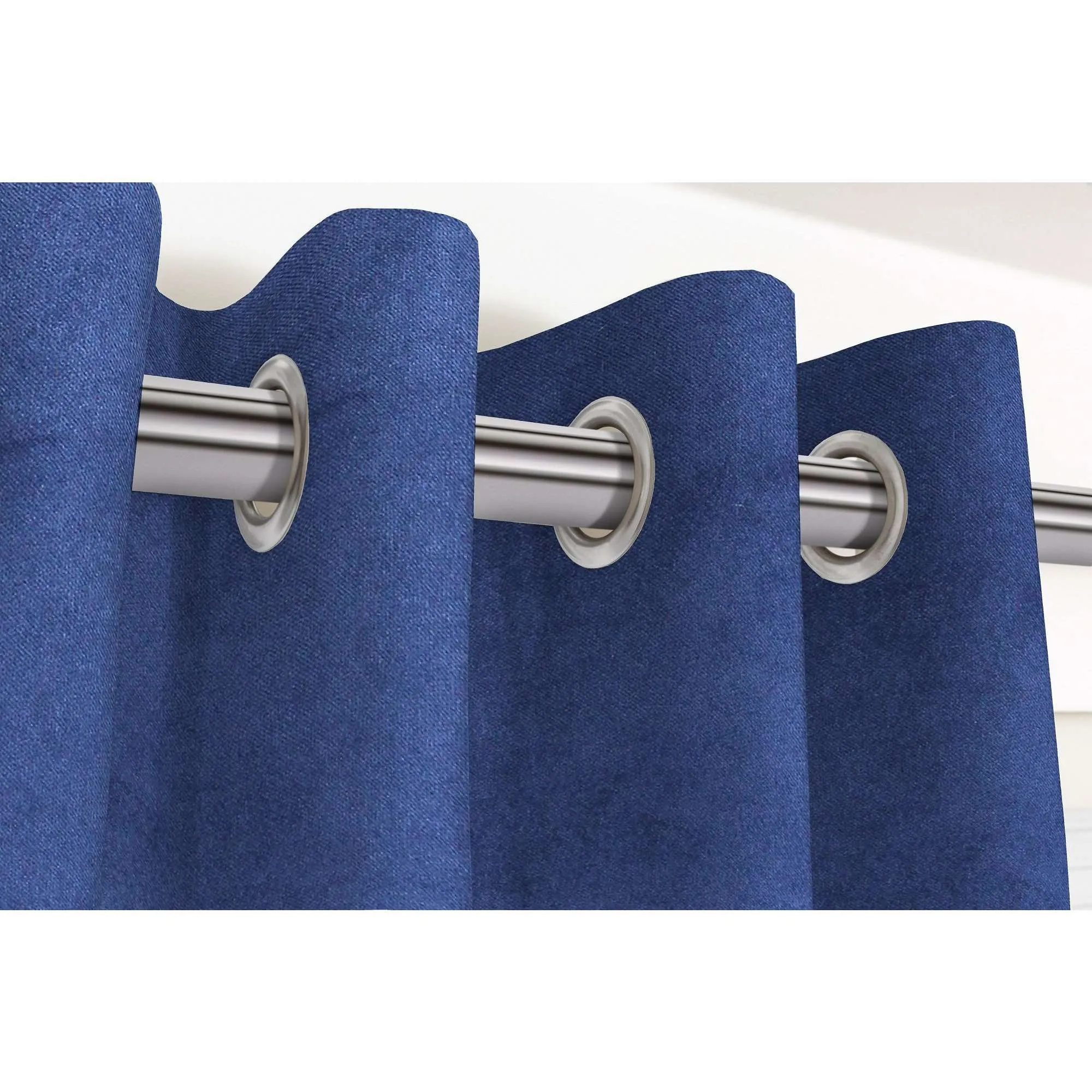 Matt Navy Blue Velvet Curtains