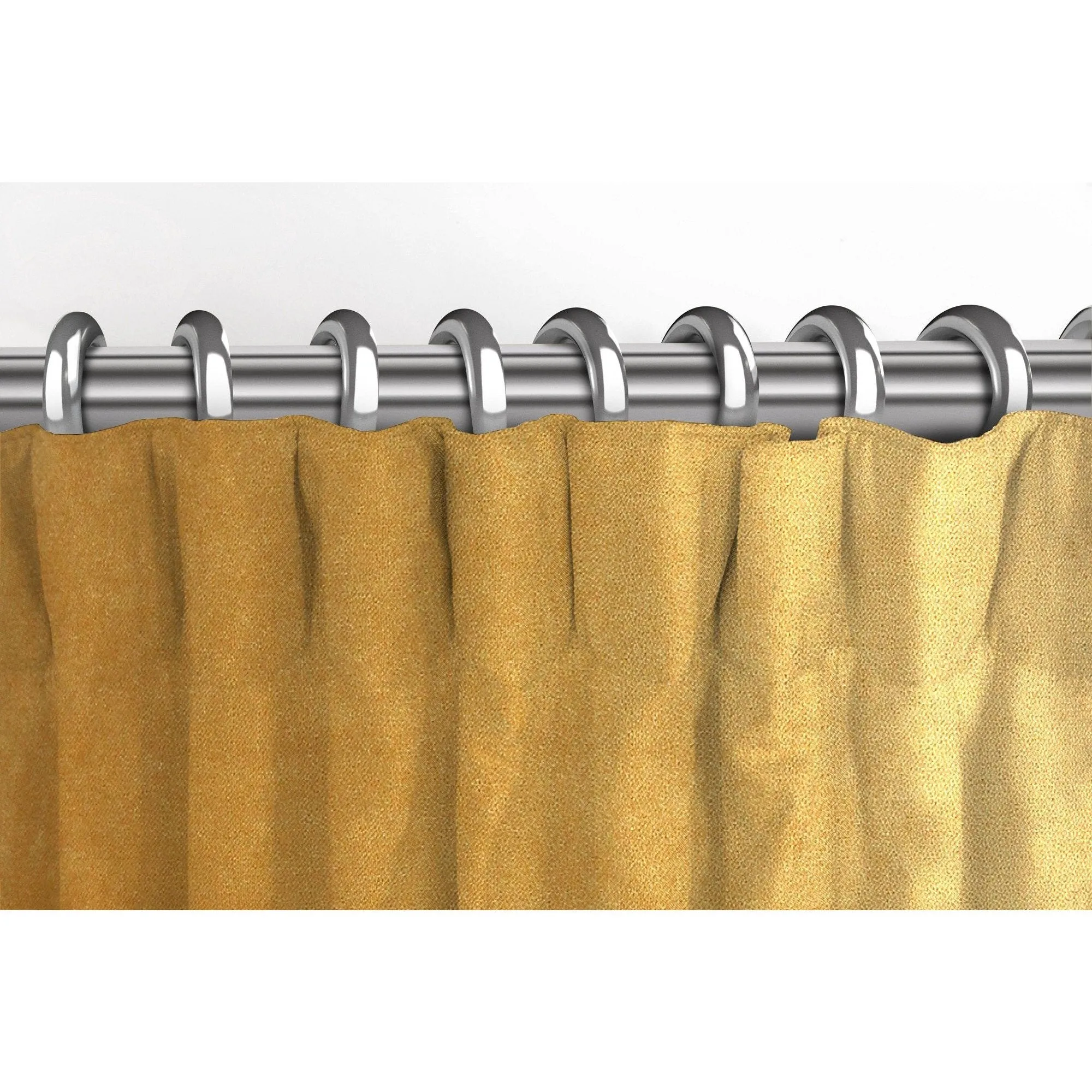 Matt Ochre Yellow Velvet Curtains