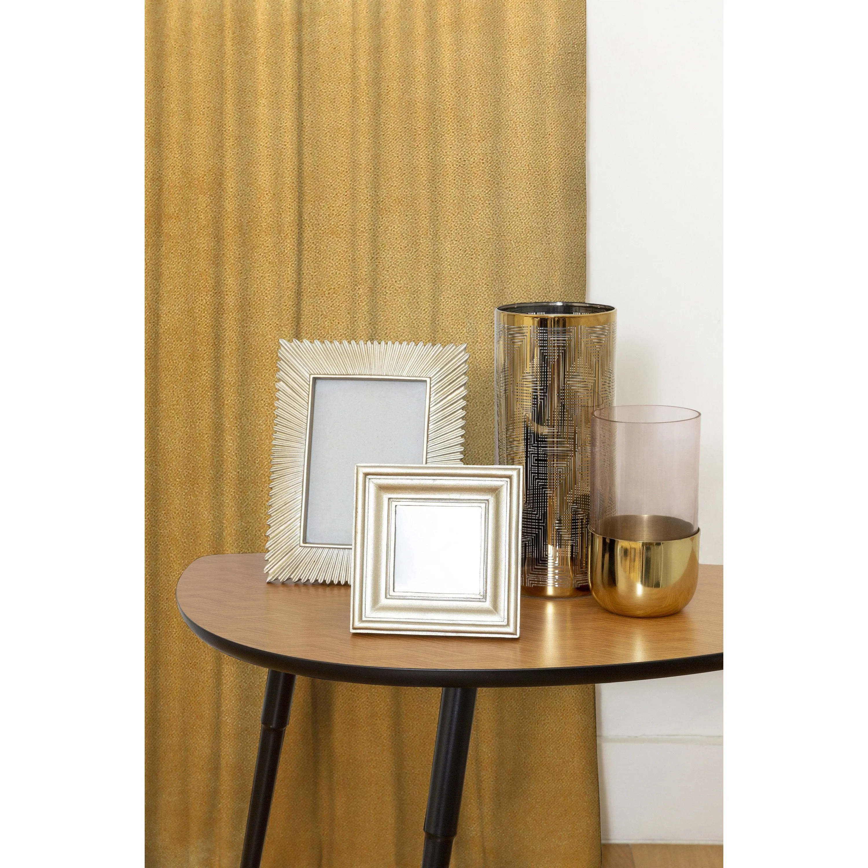 Matt Ochre Yellow Velvet Curtains