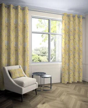 Meadow Yellow Floral FR Curtains