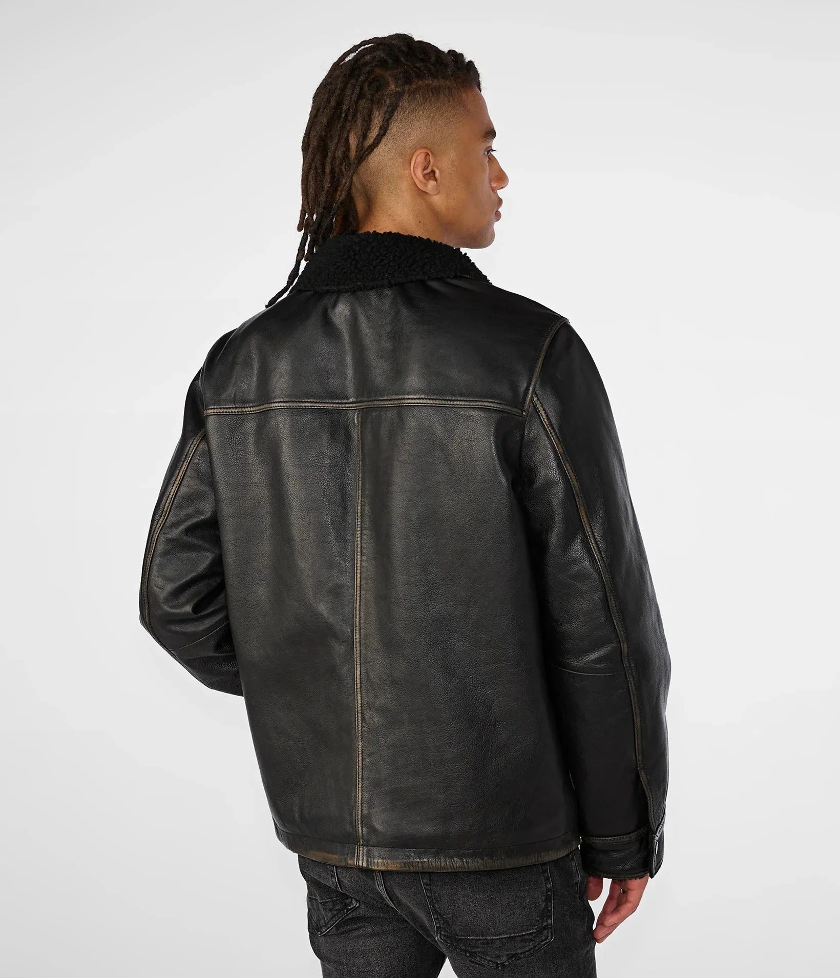Men's Shearling Leather Jacket