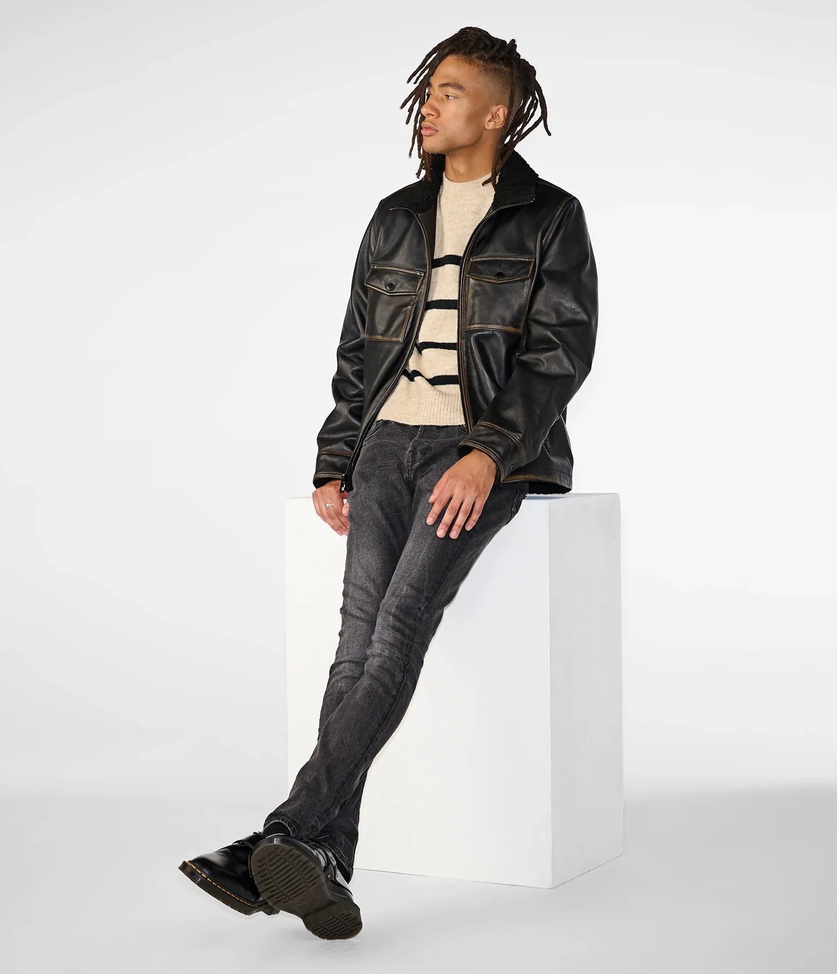 Men's Shearling Leather Jacket