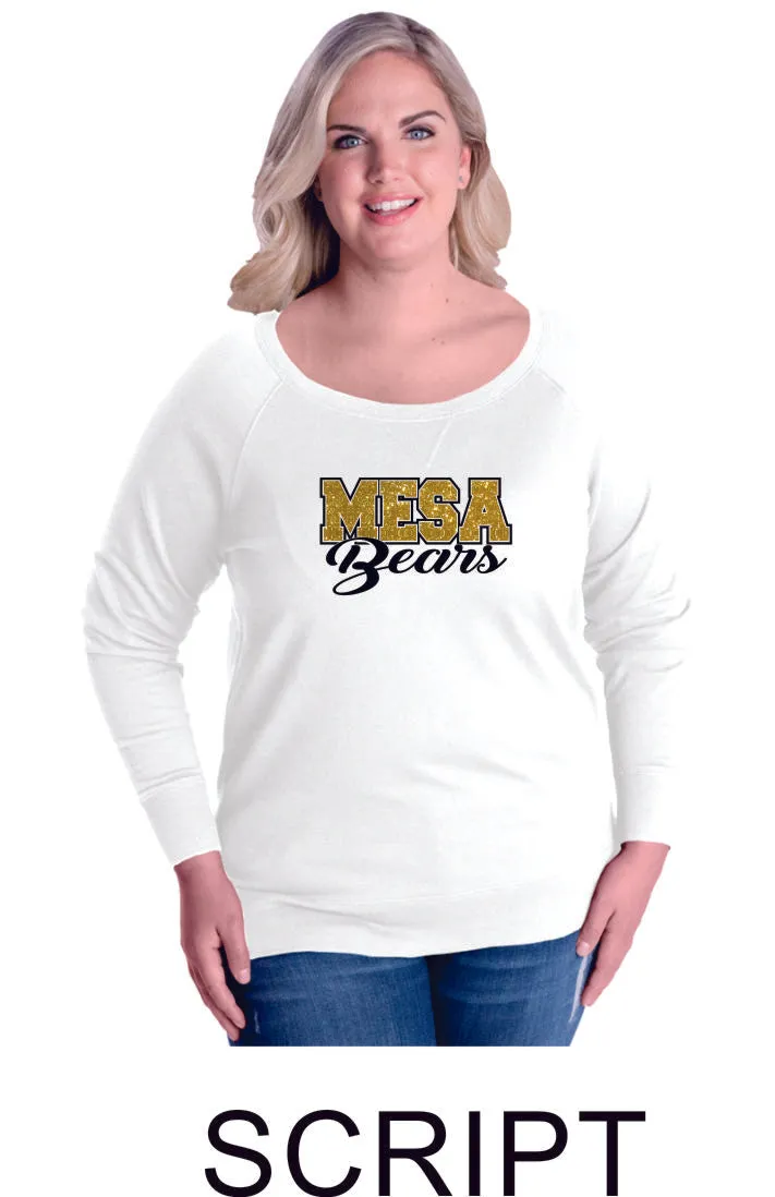 Mesa MS Curvy Ladies Slouchy Pullover in 3 Designs- Matte or Glitter
