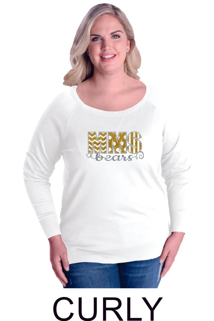 Mesa MS Curvy Ladies Slouchy Pullover in 3 Designs- Matte or Glitter