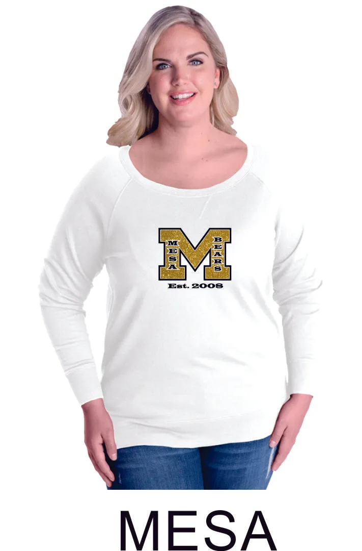 Mesa MS Curvy Ladies Slouchy Pullover in 3 Designs- Matte or Glitter