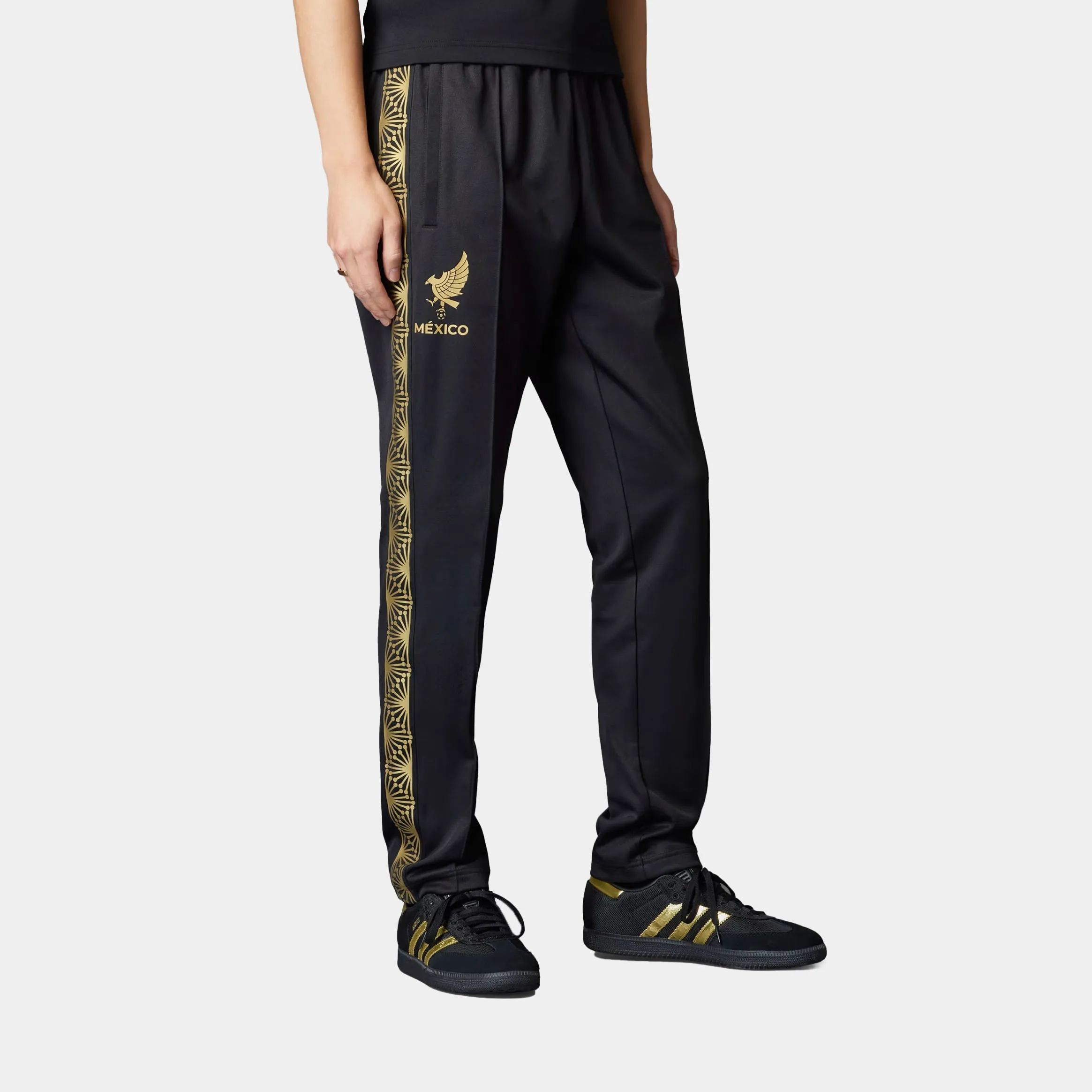 Mexico National Knit FMF Track Mens Pants (Black/Gold)