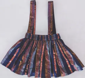 Navy Solid Lurex Diaper Overall