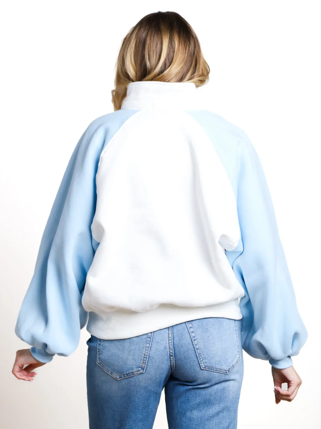 One And Only Color Block Collared Pullover