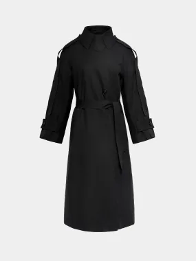 One Button Belted Trench Coat