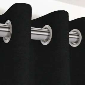 Panama Plain Black Curtains