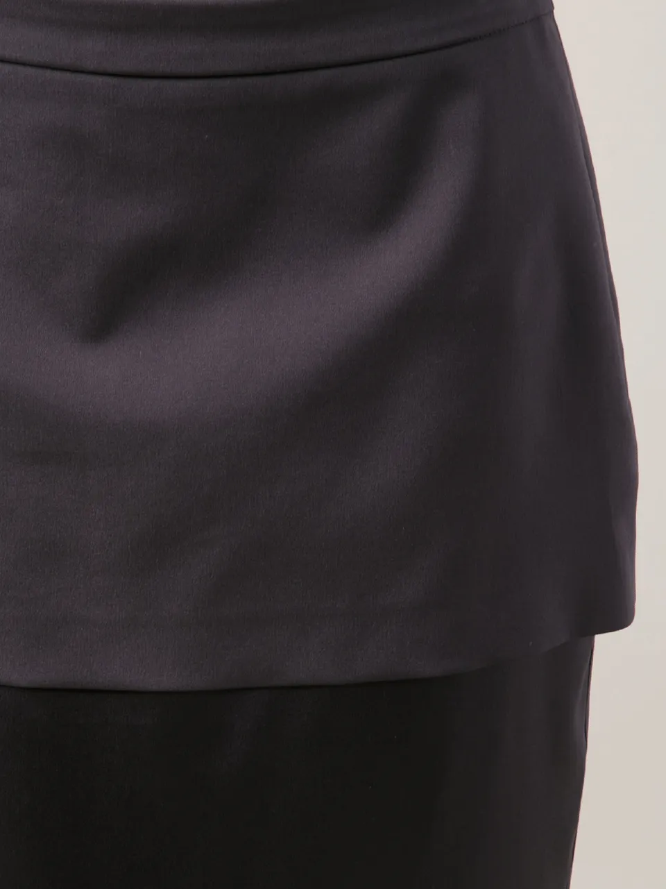 Pencil Skirt With Silk Overlay