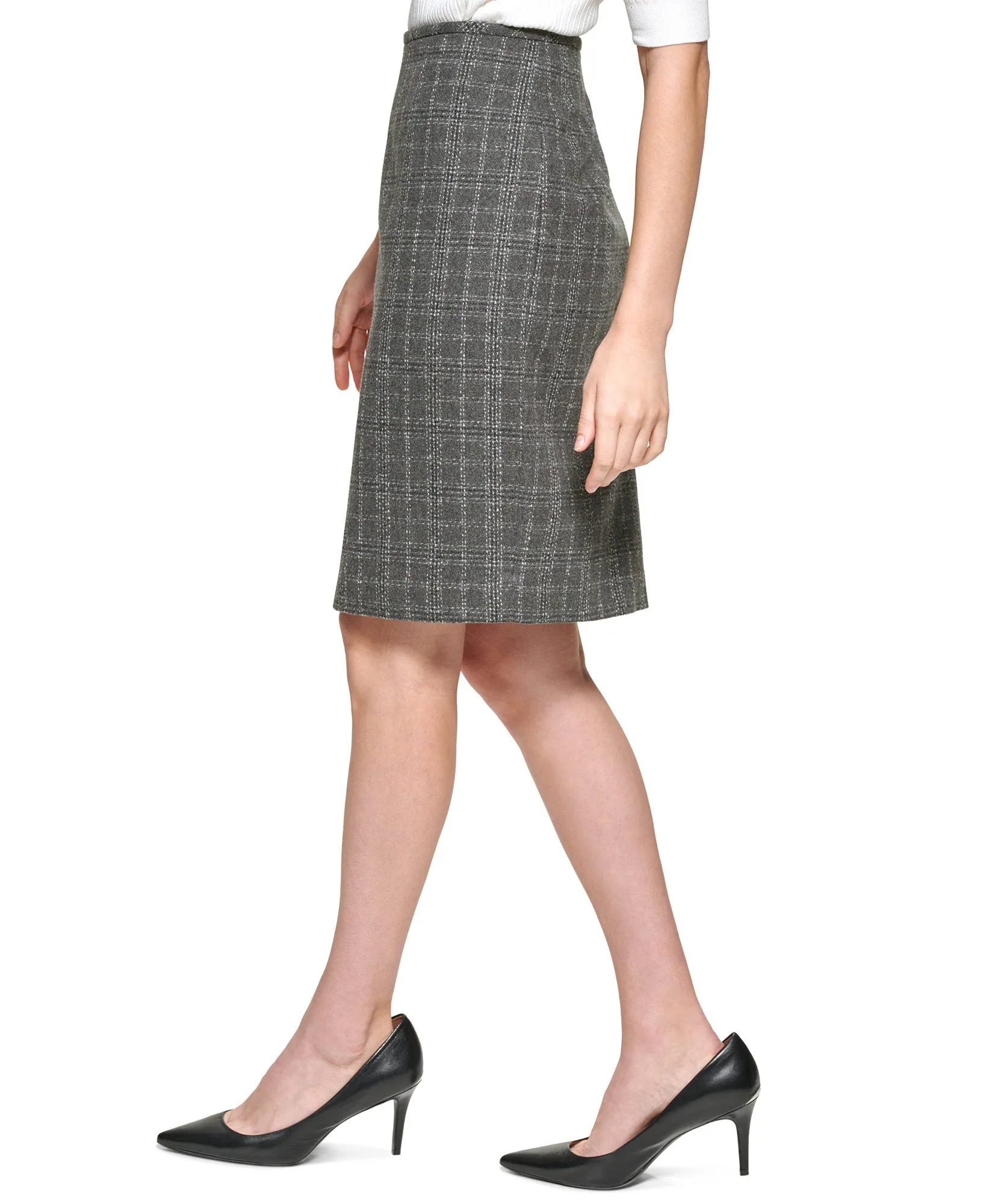 Plaid Pencil Skirt