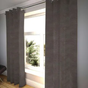 Plain Chenille Charcoal Grey Curtains